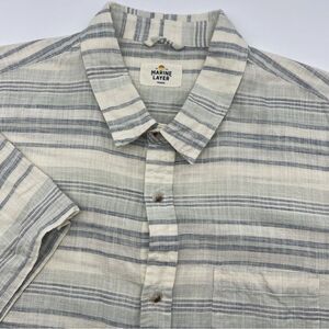 Marine Layer Stretch Selvage Men’s Short Sleeve Shirt size Marge (M/L)